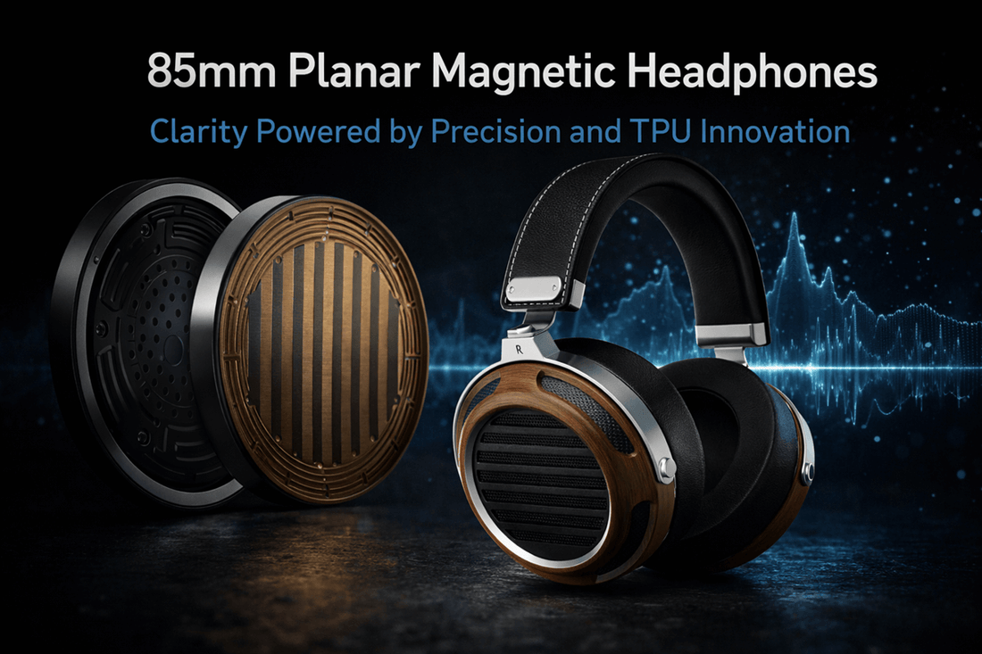 85mm Planar Magnetic Headphones: Clarity Powered by Precision and TPU Innovation